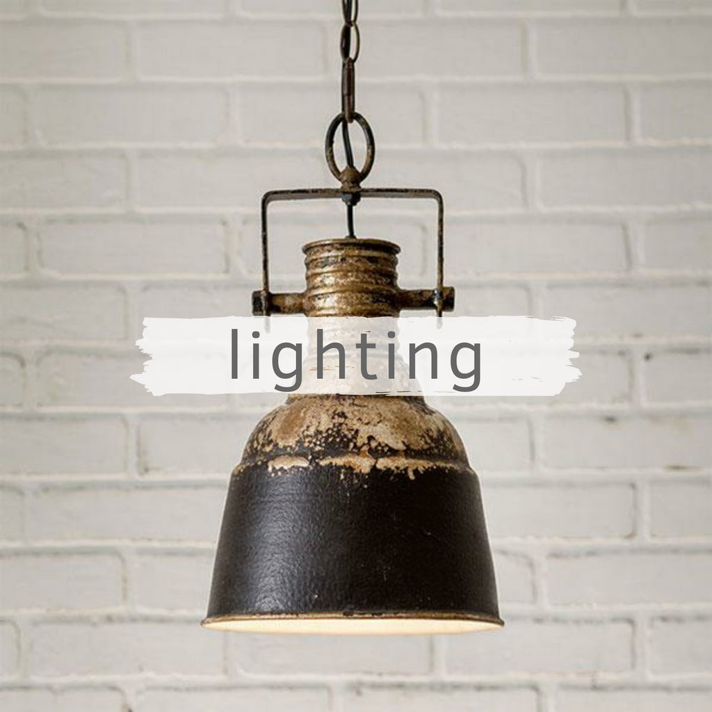 Rustic industrial style hanging metal lighting pendant