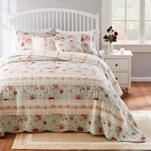 Antique Rose Bedspread Set
