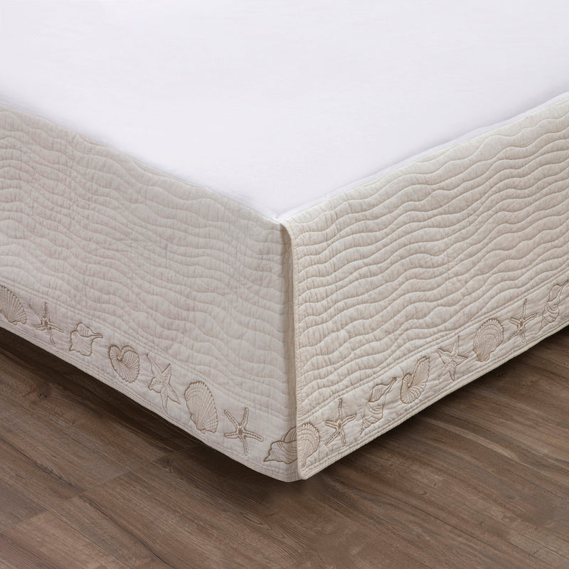 Coastal Seashell Bed Skirt 18"
