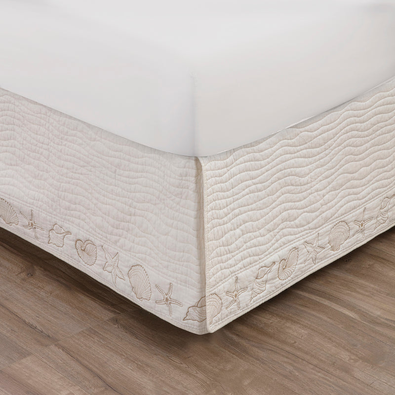 Coastal Seashell Bed Skirt 18"