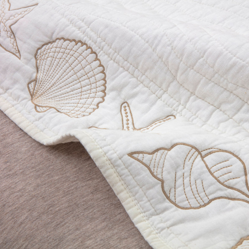 Coastal Seashell Bed Skirt 18"