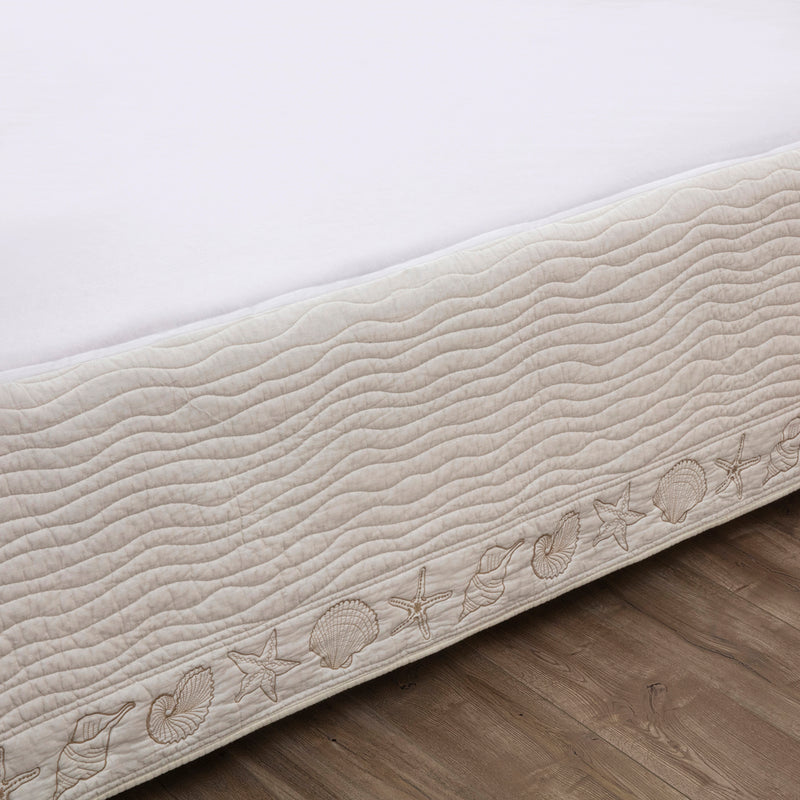 Coastal Seashell Bed Skirt 18"
