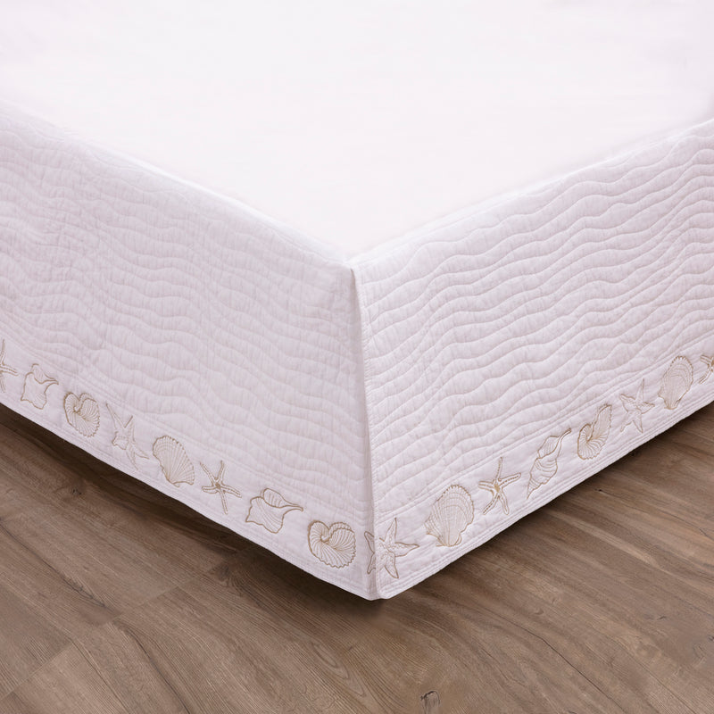 Coastal Seashell Bed Skirt 18"