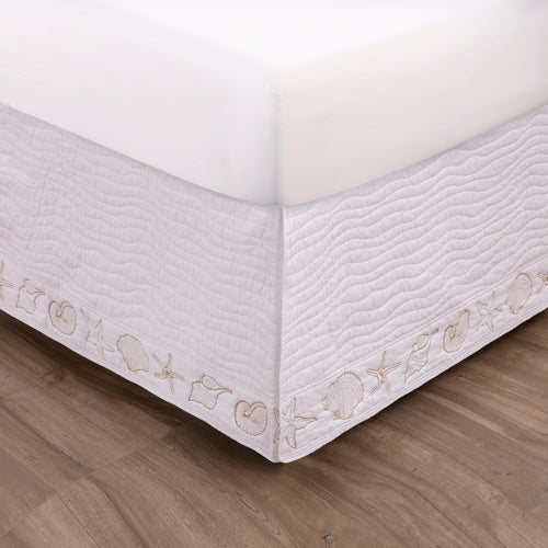 Coastal Seashell Bed Skirt 18"
