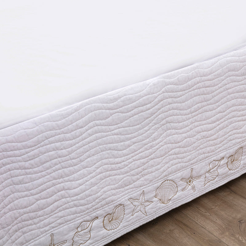 Coastal Seashell Bed Skirt 18"