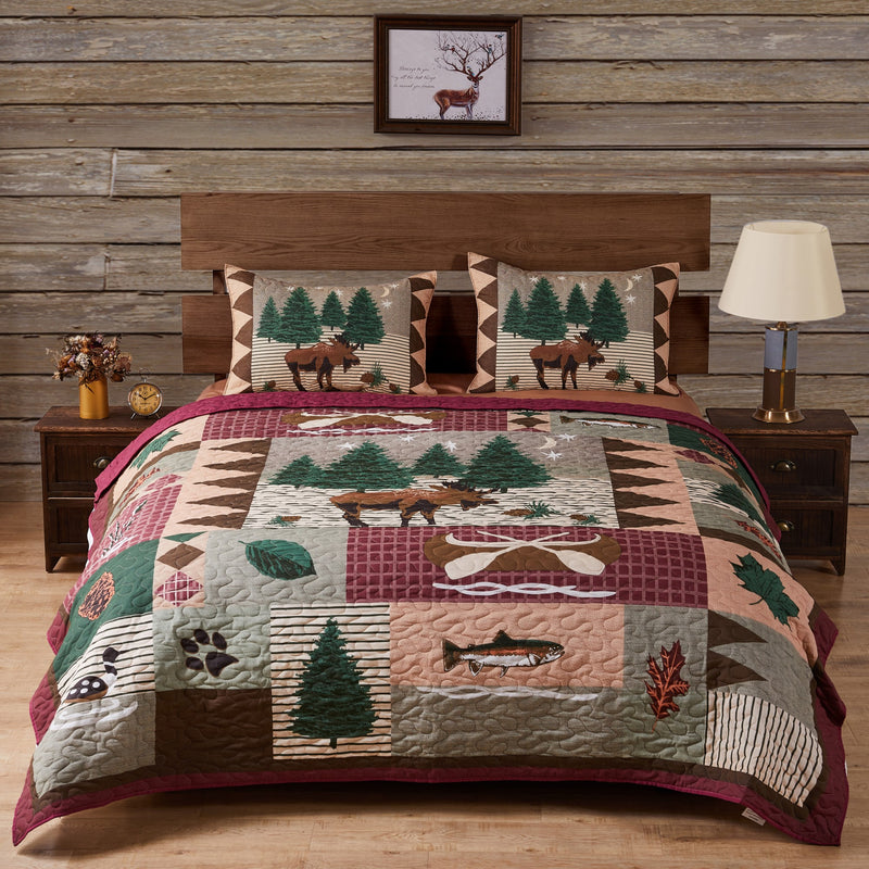 Moose Lodge Quilt Set