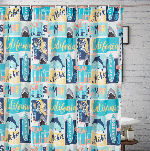 Wave Rider Shower Curtain