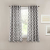 Edward Trellis Room Darkening Window Curtain Gray Set 52x63