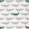 Alligator Throw Gray/Green Sherpa