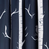Bird On The Tree Room Darkening Window Curtain Navy Set 52x84+2