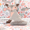 Pixie Fox Quilt Gray/Pink 4Pc Set Full/Queen