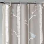 Bird On The Tree Shower Curtain Gray/Blue  72x72