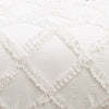 Ruffle Diamond Comforter White 3Pc Set Full/Queen