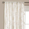 Ruffle Diamond Window Curtain Panels White 54X95 Set
