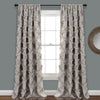 Ruffle Diamond Window Curtain Gray Set 54x84
