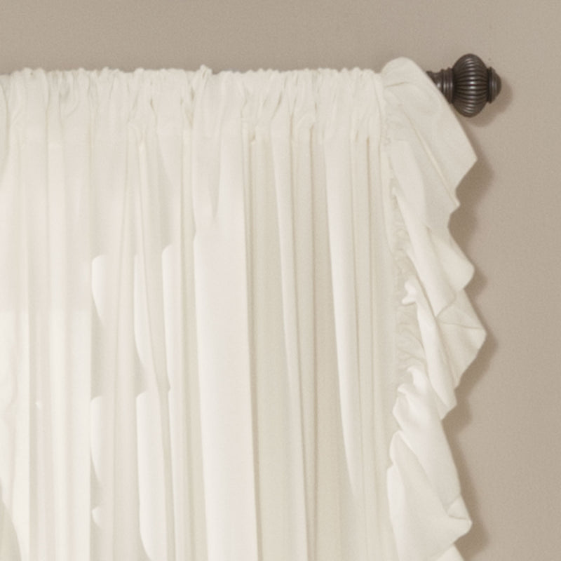 Reyna Window Curtain Panels White 54x120 Set