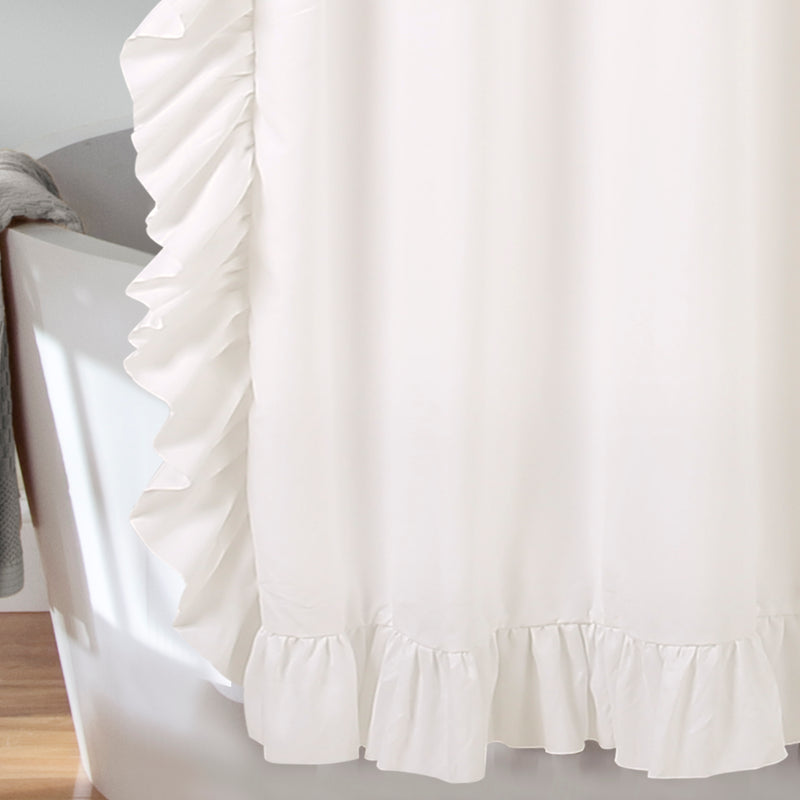 Reyna Shower Curtain White  72x72