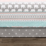 Elephant Stripe Turquoise/Pink 6Pc Daybed Cover Set 39x75
