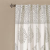 Teardrop Leaf Room Darkening Window Curtain Gray Set 52x84