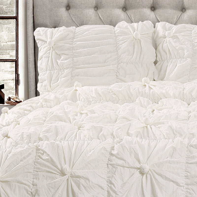 Bella Comforter White 3Pc Set King