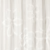 Ruffle Flower Shower Curtain White 72x72