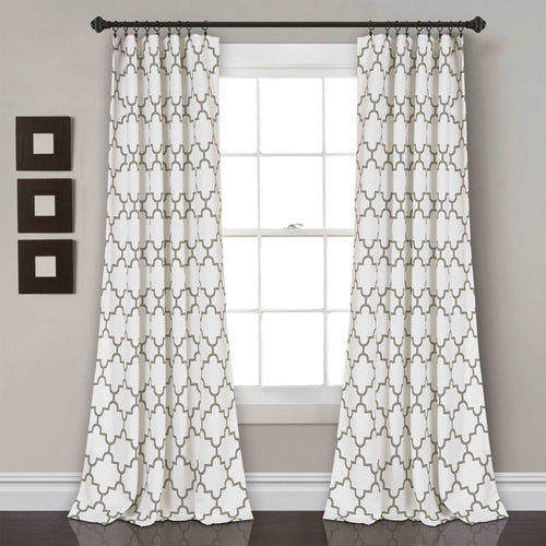 Bellagio Room Darkening Window Curtain Panels Gray 52x84 Set