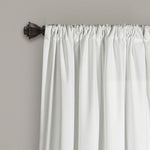 Allison Ruffle Window Curtain Panels White Set 40x84