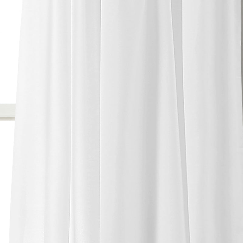 Lydia Ruffle Window Curtain Panels White 40X95 Set