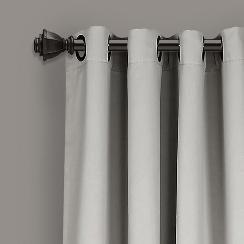 Lush D�cor Insulated Grommet Blackout Curtain Panels Light Gray Pair Set 52x84