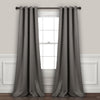 Lush D�cor Insulated Grommet Blackout Curtain Panels Dark Gray Pair Set 52x95
