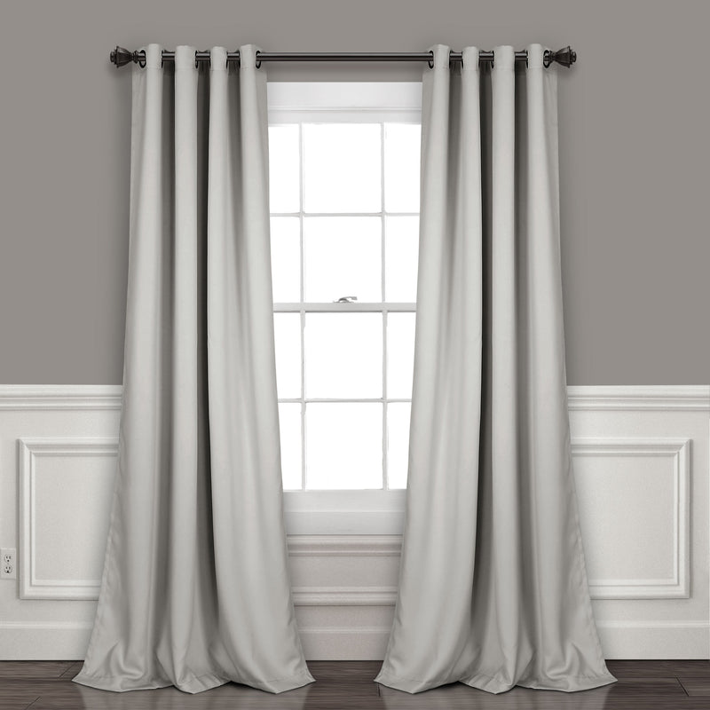 Lush D�cor Insulated Grommet Blackout Window Curtain Panels Blue Set 52X120