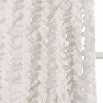 Sophia Ruffle Window Curtain Panels White Set 40x84