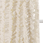Sophia Ruffle Window Curtain Panels Ivory Set 40x84