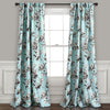 Tania Floral Room Darkening Window Curtain Panels Blue/Gray Set 52X84