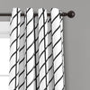 Feather Arrow Geo Room Darkening Window Curtain Panels White/Black Set 52X84