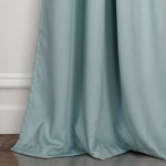 Lush D�cor Insulated Grommet Blackout Curtain Panels Blue Pair Set 52x84