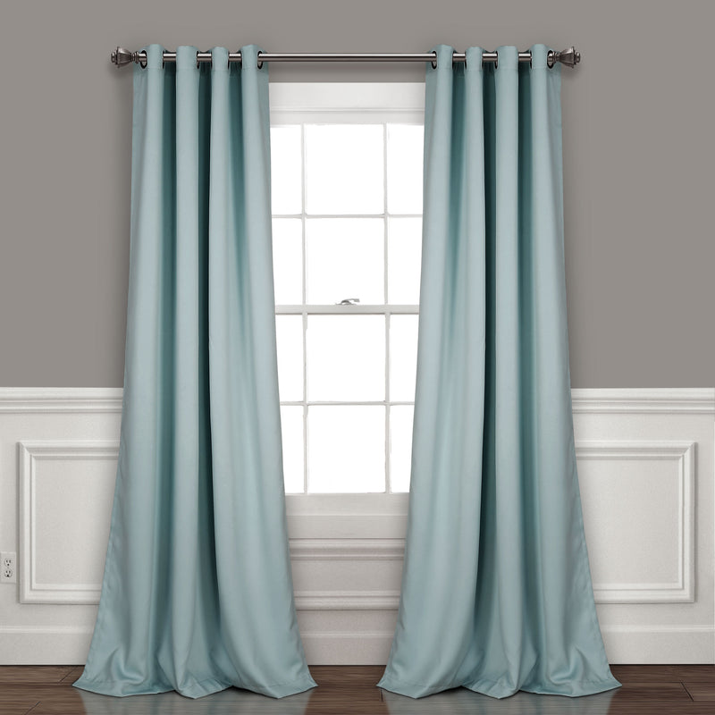 Lush D�cor Insulated Grommet Blackout Window Curtain Panels Dark Gray Set 52X108