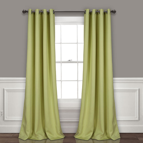 Lush D�cor Insulated Grommet Blackout Curtain Panels Sage Pair Set 52x95