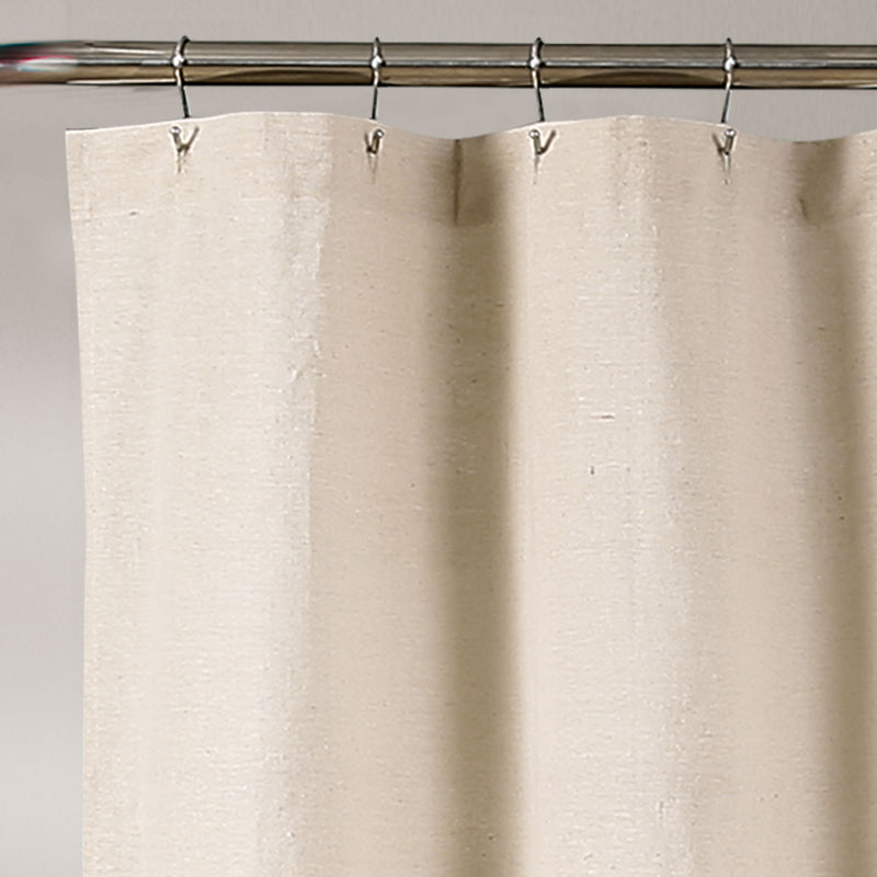 Linen Button Shower Curtain Navy/White 72X72