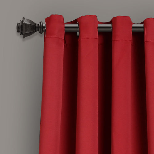 Lush D�cor Insulated Grommet Blackout Curtain Panels Red Pair Set 52x84