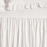 Ruffle Skirt Bedspread White 2Pc Set Twin