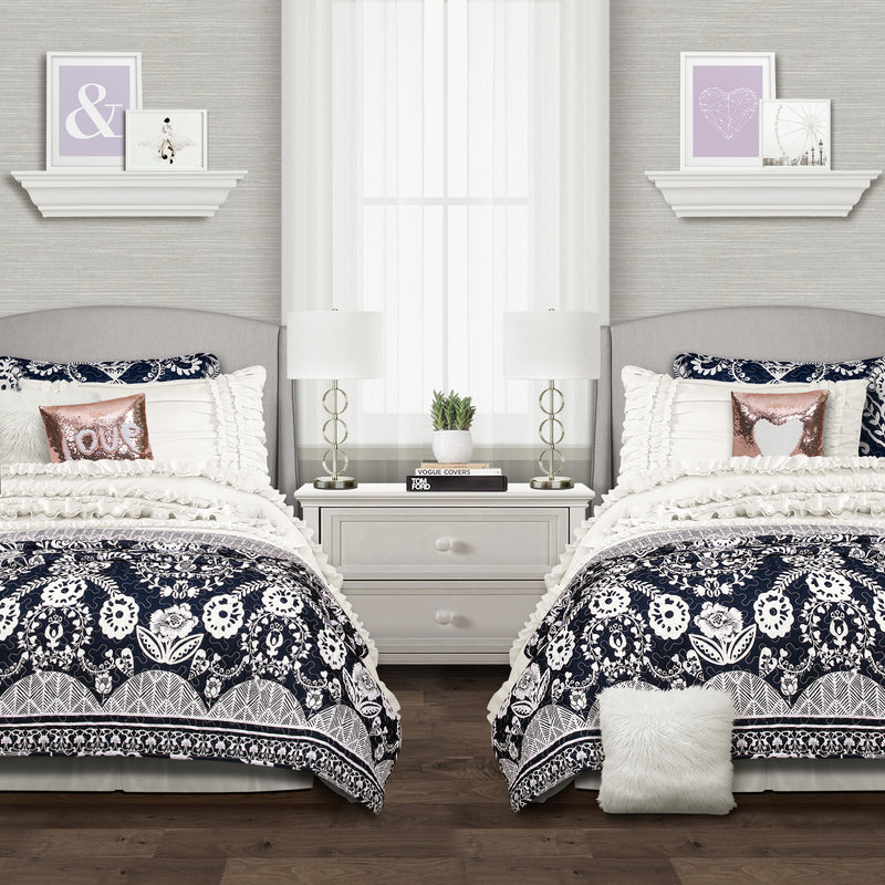 Belle Comforter Set Back To Campus Dorm Room Bedding, Lush Decor