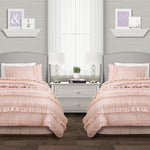 Belle Comforter Blush 3Pc Set Twin XL