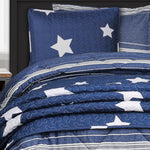 Marlton Stripe Comforter Navy 3Pc Set Full/Queen
