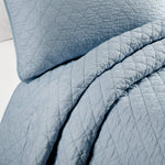 Ava Diamond Oversized Cotton Quilt Blush 3Pc Set King