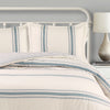 Farmhouse Stripe Comforter Blue 3Pc Set Full/Queen
