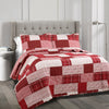Greenville Quilt Red 3Pc Set King