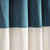 Milo Linen Window Curtain Panels Slate Blue/Off White 52X84 Set