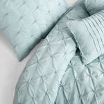 Ravello Pintuck Comforter Blue 5Pc Set Full/Queen