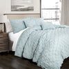 Ravello Pintuck Comforter Blue 5Pc Set Full/Queen